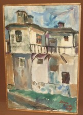 Paysage de maison de peinture