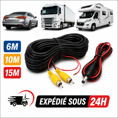Câble rca caméra recul - caméra,