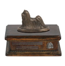 Shih Tzu I Urne En Bois Avec