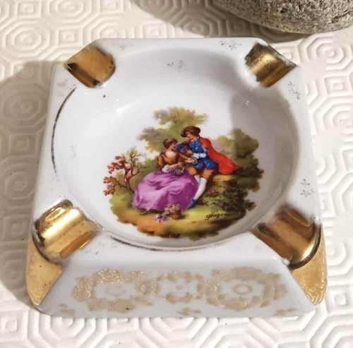 Cendrier ancien porcelaine - cendrier,