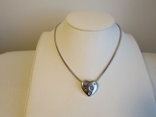 collier en argent coeur yves saint laurent