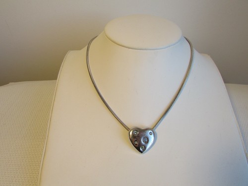 Collier argent coeur - collier, en
