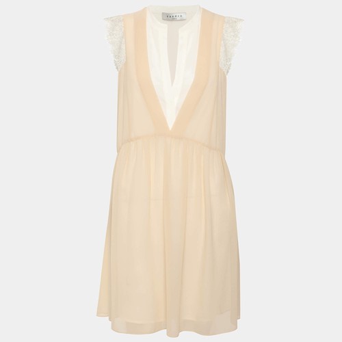 Mini robe sandro beige - mini, blanc
