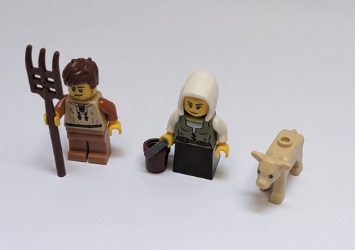 Lego minifig couple paysans - lego, de