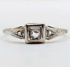 Bague art deco or 18k diamant taille roses (circa 1920) tank