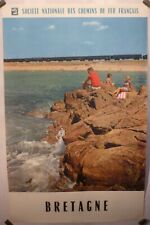 Affiche ancienne SNCF Bretagne