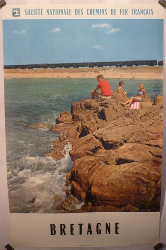Affiche ancienne sncf bretagne - ancienne,