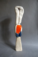 Sculpture contemporaine en céramique émaillée anonyme XXème