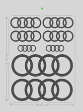 kit   8 STICKERS AUDI