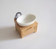 PLAYMOBIL MAISON MODERNE - Meuble Marron avec Lavabo Salle de Bain 5330