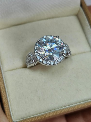 Bague solitaire moissanite 5ct - bague,