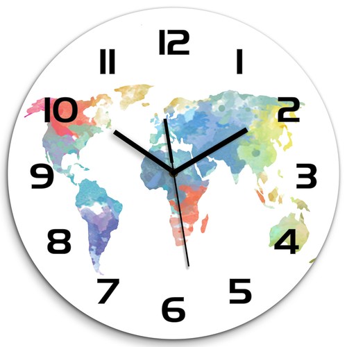 Tulup horloge murale verre - en,