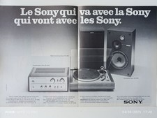 SONY Vintage Print Ad !! " Reading table / Amplifier / Speakers "
