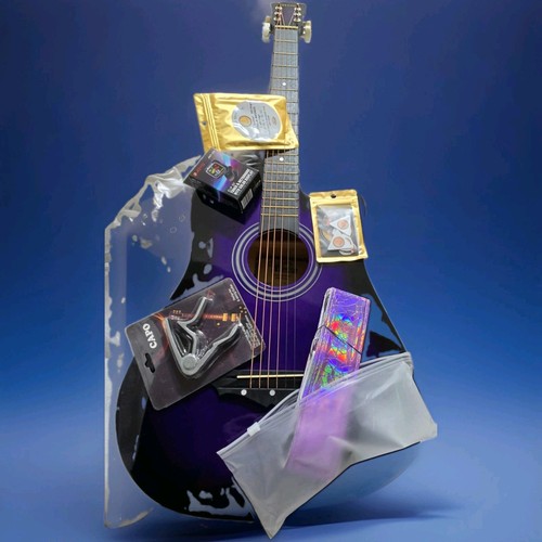 Parlor size blue acoustic - 39",