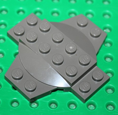 Lego dark gray plate 6x6x - dark,