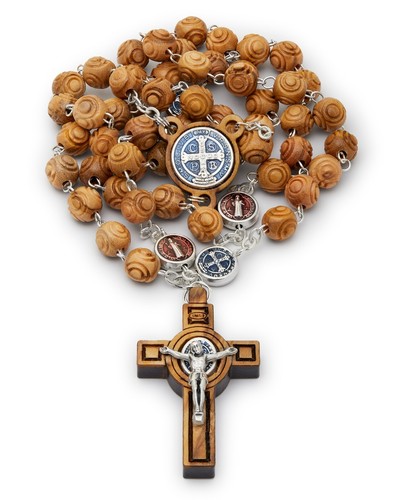 Médaille catholique bois - en,