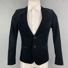 THE KOOPLES Taille 34 Marine Velours Coton Manteau Sport