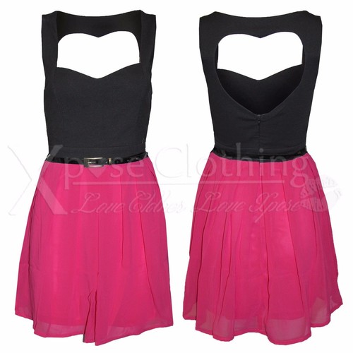 Robe jupe rose contrastante - jupe,