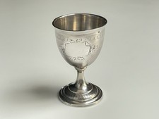 ancien Coquetier argent massif  charançon antique sterling silver egg cup