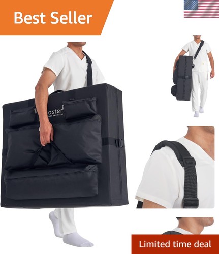 Durable black massage table - black,