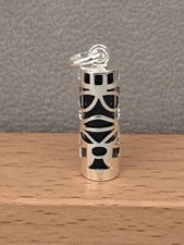Pendentif TIKI Onyx & Argent