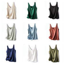 Femme Satin Faux Soie Haut