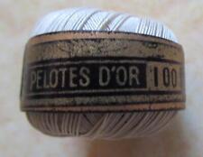 Bobine écrue Aux pelotes d'or N°100 Lin Extra 50 mètres 