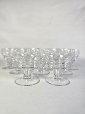 9 anciens verres à vin porto en cristal gravé ciselé art déco 