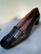 Mocassins talons 38,5/39 tout cuir veau noir FRATELLI ROSSETTI made in Italy