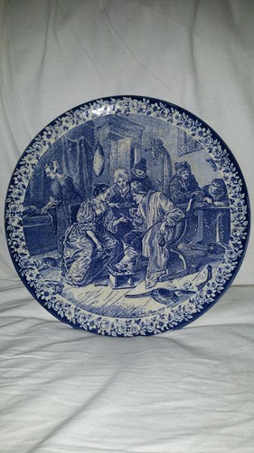Ancienne assiette bleu - bleu, de