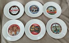 6 assiettes à fromage publicitaire Camembert Président Porcelaine APILCO
