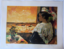 Lithographie de Robert Vernet-Bonfort L'Arlésienne /AP20