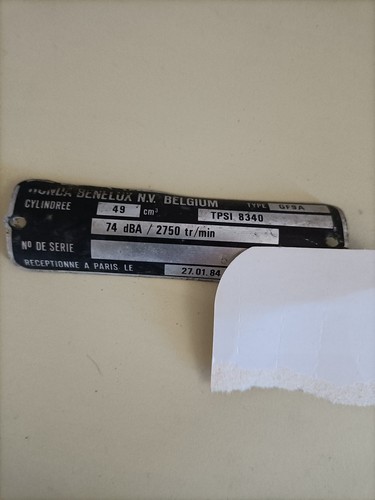 Plaque cadre honda mtx 50 - plaque,