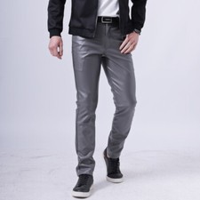 Hommes Faux Cuir Pantalon