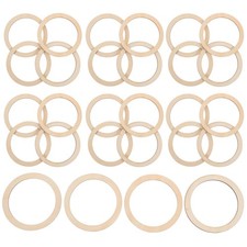  30 Pcs Anneaux En Bois