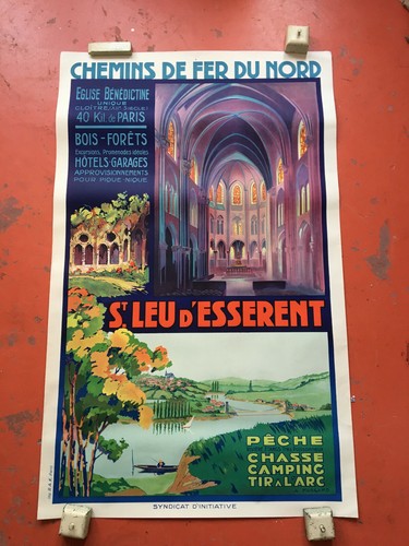 Affiche ancienne chemin fer - ancienne,