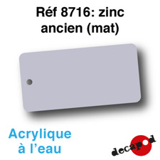 Decapod 8716 - Zinc ancien (mat), Peinture acrylique à l'eau
