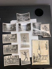 Lot 11 Photo Pic Vintage Old  Equipe Homme Torse Nu Athlète Gay Sportif 1940