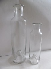 2 fioles topettes à cognac début XIXéme  verre soufflé