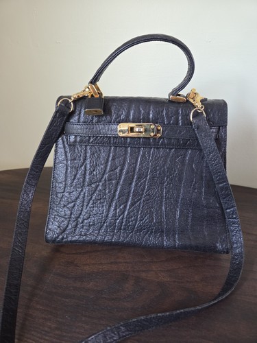 Black vintage lorenzi handbag - black,