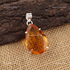 Pendentif Charm Goutte Citrine