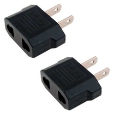 2X Adaptateur Prise France EU Europe vers US USA Voyage Secteur EUR FR Chine