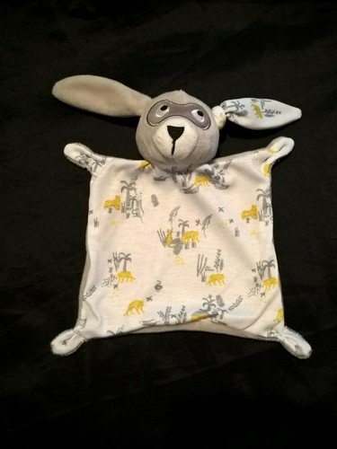 Doudou lapin masqué - , blanc