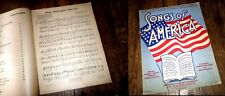 Songs of America recueil de 24 chansons américaines piano chant anglais 1944