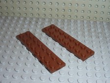 2 x Plaque plate LEGO Oldbrown