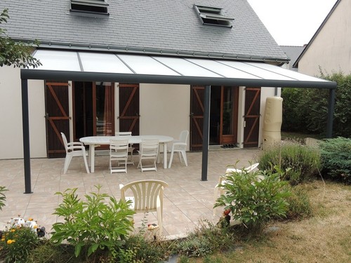 Pergola aluminium gris 7016 - pergola,