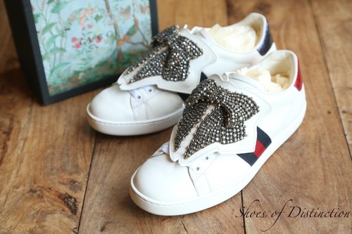 Baskets gucci ace bow cuir - gucci,