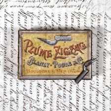 Boîte de plumes ancienne «