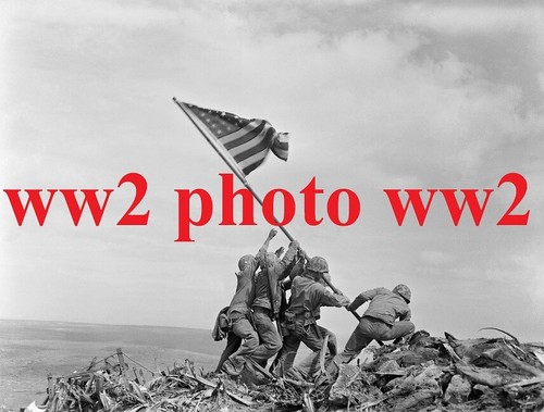 Ww2 photo raising - ww2, flag