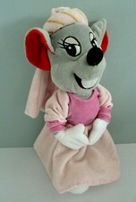 74. DOUDOU PELUCHE MACK EUROPA PARK PRINCESSE SOURIS ROBE ROSE GRIS 29c TTBE